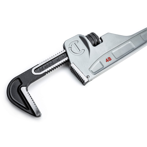 Cl&eacute; &agrave; tuyaux, Cap des m&acirc;choires 6", Longueur 48", Fini Rev&ecirc;tement en poudre, Prise Non-ergonomique Cintas