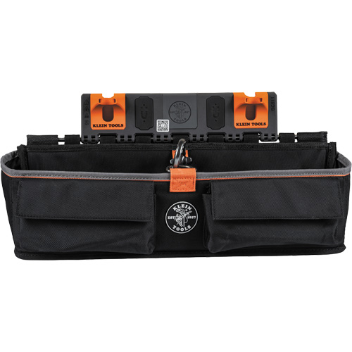 Module pour grande poche avec crochet en S Bucket Work Centre, Nylon, 3 pochettes, Noir/Orange Cintas