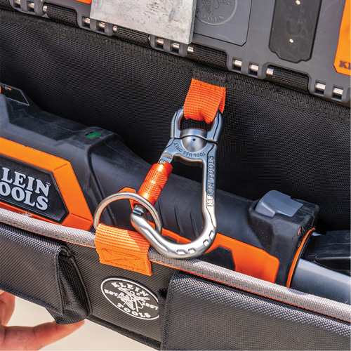 Module pour grande poche avec crochet en S Bucket Work Centre, Nylon, 3 pochettes, Noir/Orange Cintas
