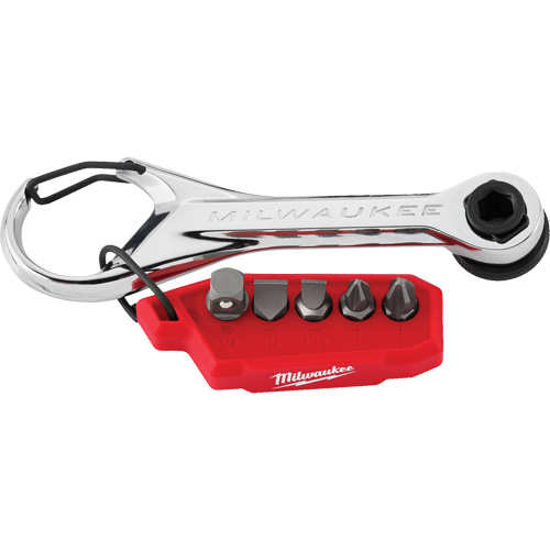 7-in-1 Multi-Bit Mini Ratchet, 5/16"/1/4" Drive, Plain Handle Cintas