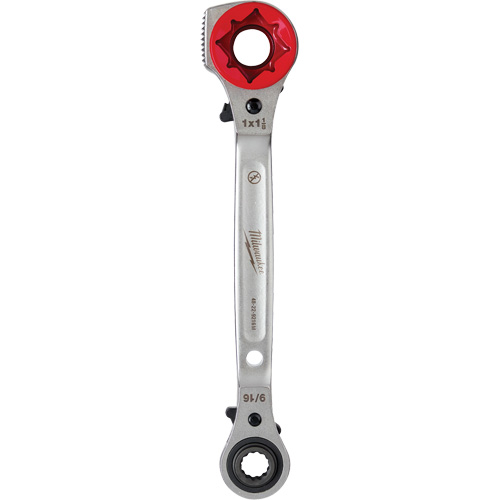 Lineman's 5-in-1 Ratcheting Wrench with Milled Strike Face, 3/4"/1"/1-1/8" Drive, Ergonomic Handle Cintas