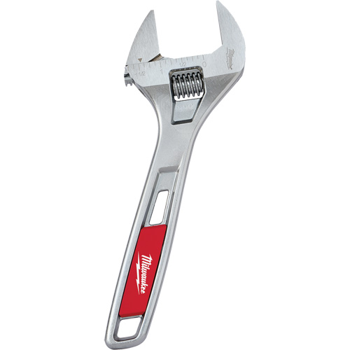 Wide Jaw Adjustable Wrench, 8" L, Chrome Cintas