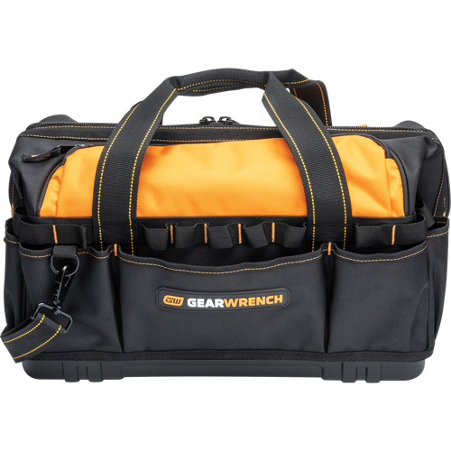 Sac &agrave; outils de 20" pour les professionnels, Nylon, 33 pochettes, Noir/Orange Cintas