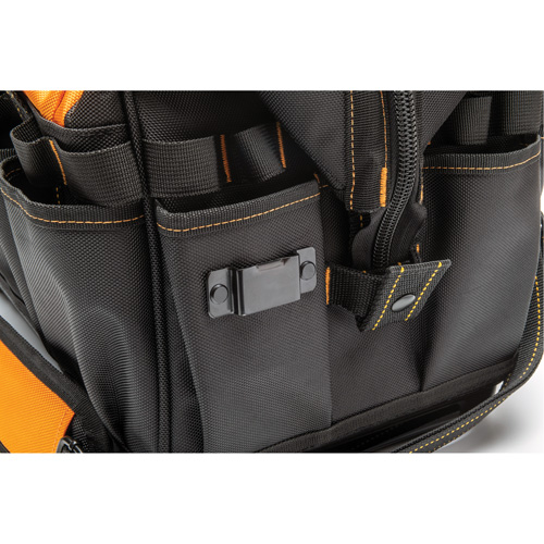 Sac &agrave; outils de 20" pour les professionnels, Nylon, 33 pochettes, Noir/Orange Cintas