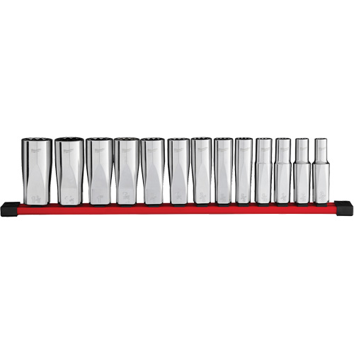 Jeu de douilles profondes SAE &agrave; 12 pans, 13 Mcx, Prise de 1/2", Profond Cintas
