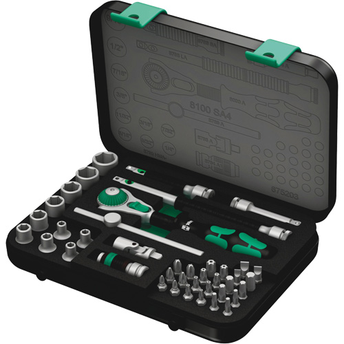 Jeu de cliquets rapides Zyklop 8100 SA 4, 41 Mcx, Prise de 1/4" Cintas