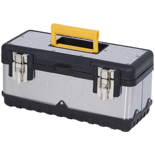 JPSTB-15 Stainless Steel Hand Tool Box, 6-1/4" D x 15" W x 7" H, Black/Silver Cintas
