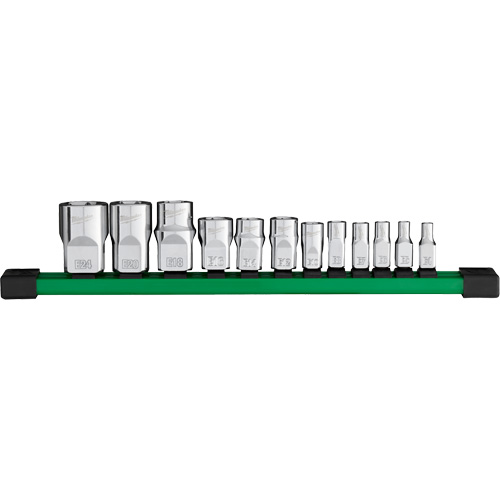 Socket Set, Torx&reg;, 1/4"/1/2"/3/8" Drive, 12 Pcs Cintas