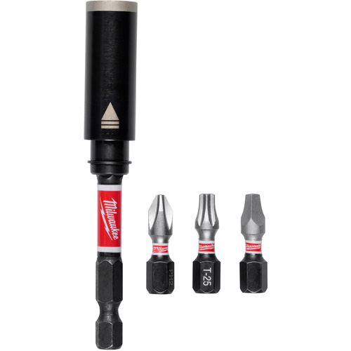 Porte-embout de vis r&eacute;sistant aux chocs de 3" avec jeu dembouts SHOCKWAVE  Cintas