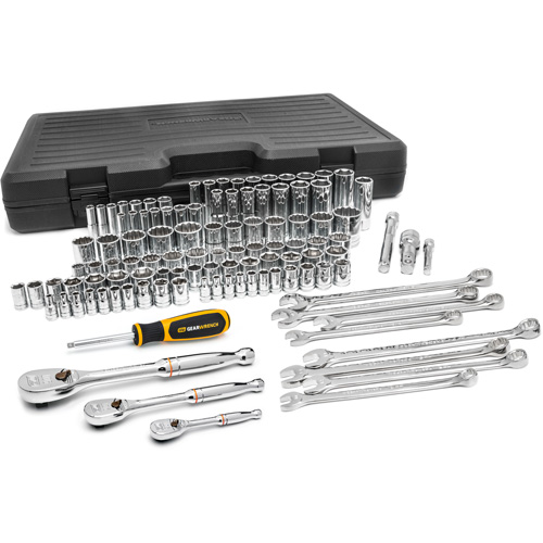 Jeu d'outils pour m&eacute;caniciens &agrave; 6 et 12 pans standards et profonds de 1/4", 3/8" et 1/2" SAE/m&eacute;triques Cintas