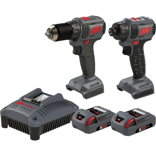 Compact Drill & Screwdriver Cordless Combo Tool Kit, Lithium-Ion, 20 V Cintas