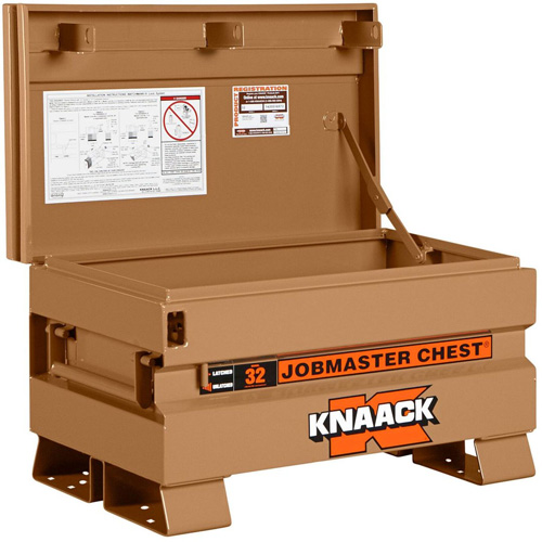 Model 32 Jobsite Chest with Padlock, 32" x 19" x 19", Steel, Tan Cintas