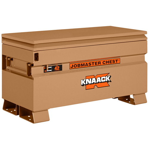 Model 42 Jobsite Chest with Padlock, 42" x 19" x 23-3/8", Steel, Tan Cintas