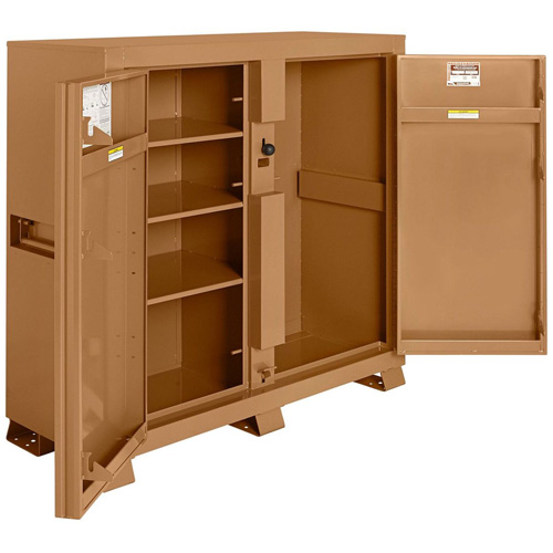Model 111 Jobsite Cabinet with Padlock, Steel, 47.5 Cubic Feet, Tan Cintas