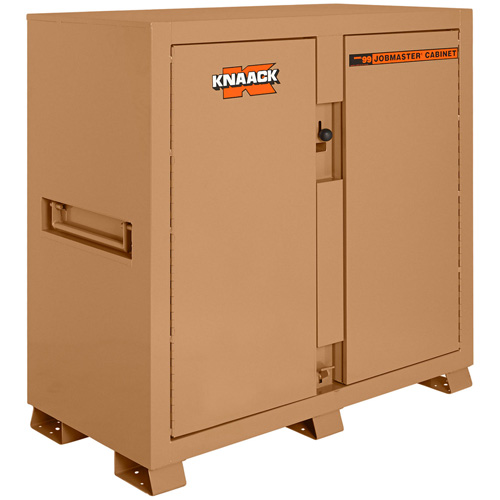 Model 99 Jobsite Cabinet with Double Doors & 2 Padlocks, Steel, 59.4 Cubic Feet, Tan Cintas
