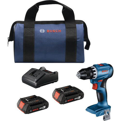 Compact Brushless Drill/Driver Kit, Lithium-Ion, 18 V, 1/2" Chuck, 400 in-lbs. Torque Cintas