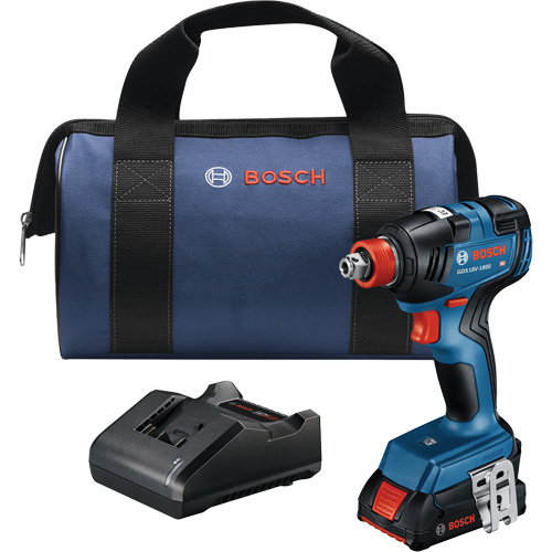 Ensemble visseuse/cl&eacute; &agrave; chocs 2-en-1 pour embouts et douilles, 1/2", 1800 lb-po Couple max., 18 V, Lithium-ion Cintas