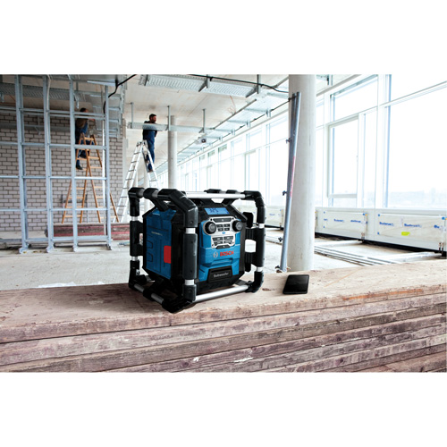 Jobsite Radio with Bluetooth&reg; 5.0 & Power Station, Lithium-Ion, 18 V Cintas