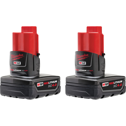 Batteries M12 REDLITHIUM XC 4.0, Lithium-ion, 12 V, 4 Ah Cintas