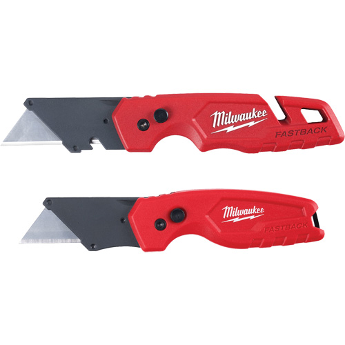 2-Piece FASTBACK Folding Utility Knife Set, Plastic Handle Cintas
