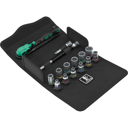 Jeu de cl&eacute; &agrave; cliquet SA 13 Zyklop Comfort avec levier dinversion, 15 Mcx, Prise de 1/4" Cintas