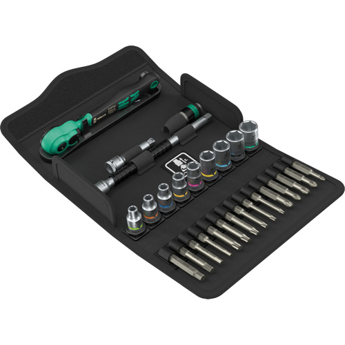 Jeu de cl&eacute; &agrave; cliquet SA 14 Zyklop Comfort avec levier dinversion, 28 Mcx, Prise de 1/4" Cintas