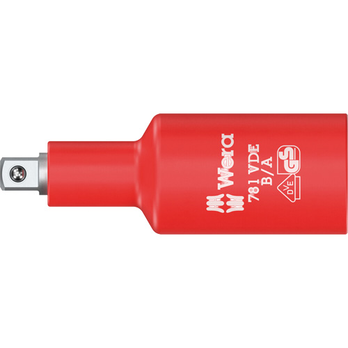 Adaptateur isol&eacute; VDE B/A, Prise 3/8", Douille 1/4", 2,59" lo, Sph&eacute;rique Cintas