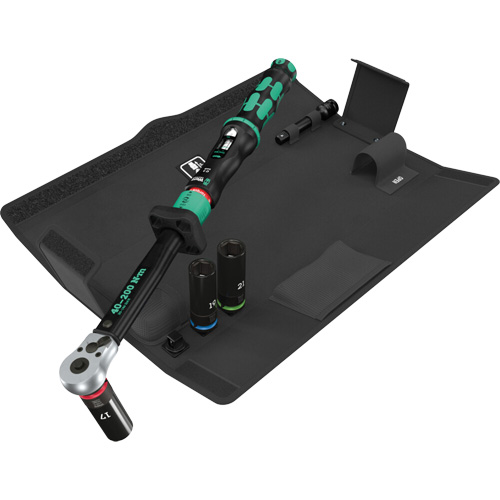 Ensemble cl&eacute; dynamom&eacute;trique Click-Torque Lock C 3 jeu 1 pour changement de roue, 6 Mcx, Prise de 1/2", Profond Cintas