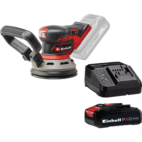 Professional Random Orbit Sander with 2.5Ah PXC Battery & Charger Starter Kit, 5" Sand Paper, 18 V, 6000 - 24000 OPM Cintas