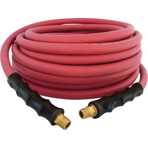 MAXPRO Rubber Hose, Air/Water, EPDM Rubber/Polyester, 3/8" dia. x 50', 300 psi, 1/4 NPT Cintas