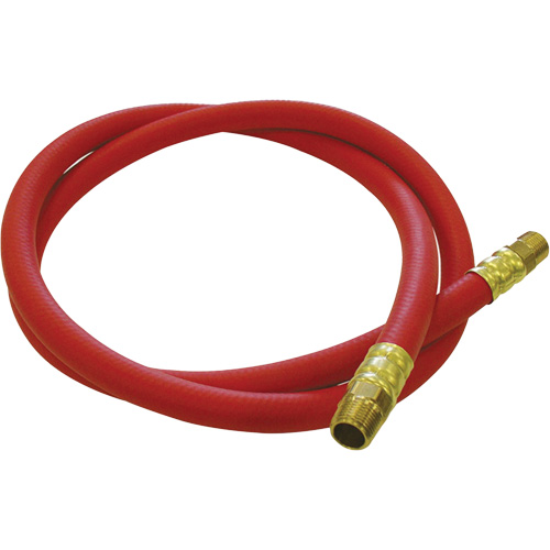 Tuyau de raccordement pour d&eacute;vidoir de tuyau, Air, Caoutchouc EDPM, 1/2" dia. x 5', 300 psi, 1/2 NPT Cintas