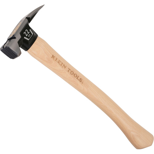 Milled Face Straight Claw Hammer, 22 oz., Wood Handle, 16-1/10" L Cintas