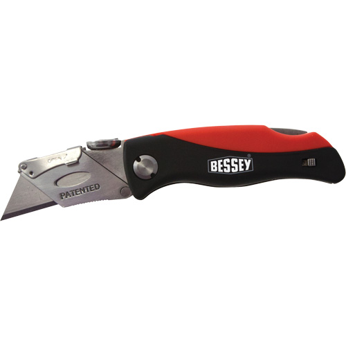 Folding Utility Knife, 2-3/8" Blade, Plastic/Cushion Handle Cintas