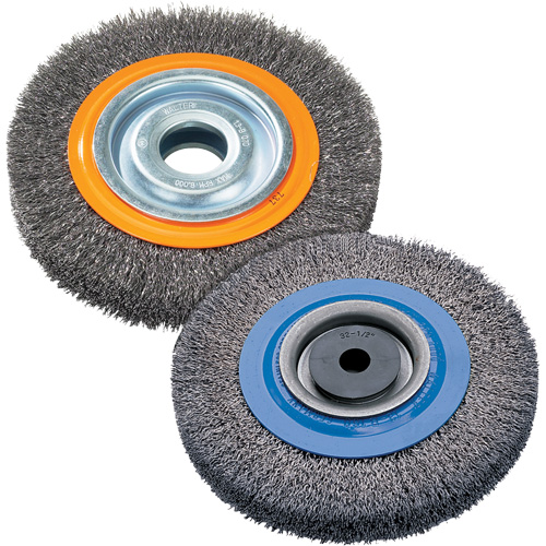 Brosse rotative, 8" dia., Fils 0,118", Arbre 1-1/4" Cintas