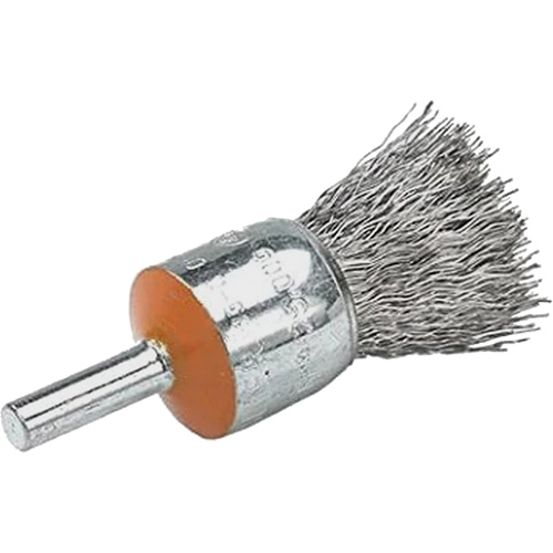 Brosses mont&eacute;es &agrave; fils cr&ecirc;p&eacute;s, 1/2", Fils 0,02", Tige 1/4" Cintas