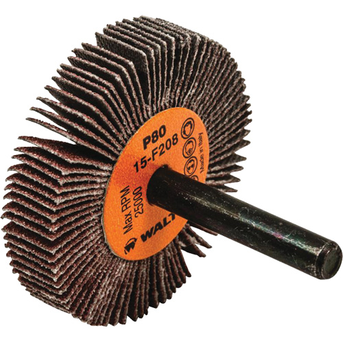 Flap Wheels-Coolcut Flap Wheels, Aluminum Oxide, 80 Grit, 2" x 3/8" x 1/4" Cintas