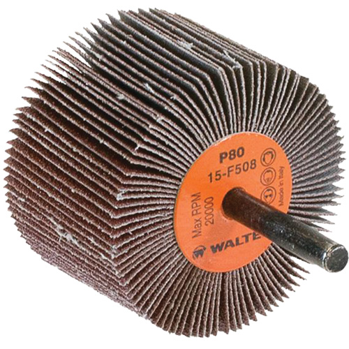 Flap Wheels-Coolcut Flap Wheels, Aluminum Oxide, 80 Grit, 2-1/2" x 1-1/2" x 1/4" Cintas