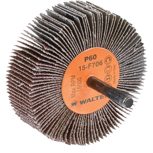 Disques &agrave; lamelles - Meules &agrave; lamelles Coolcut, Oxyde d'aluminium, Grain 60, 3" x 1" x 1/4" Cintas