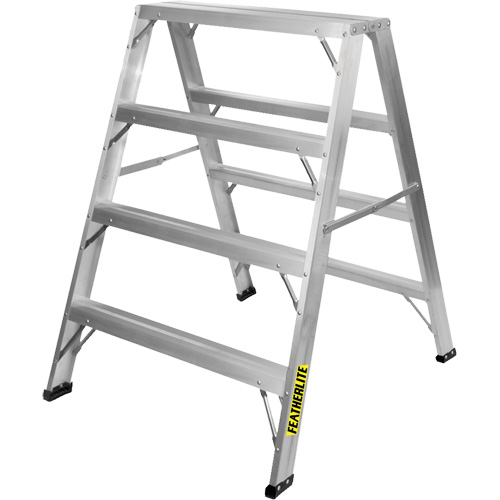 Industrial-Duty Sawhorse, 4' H x 34.6875" W x 39.50" D, 300 lbs. Capacity, Aluminum Cintas