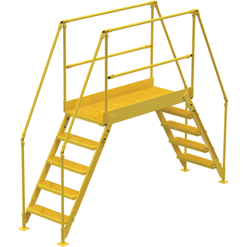 &eacute;chelles de liaison, 115-1/2" Port&eacute;e hors tout, 50" ha x 60" p, 24" Largeur de la marche Cintas
