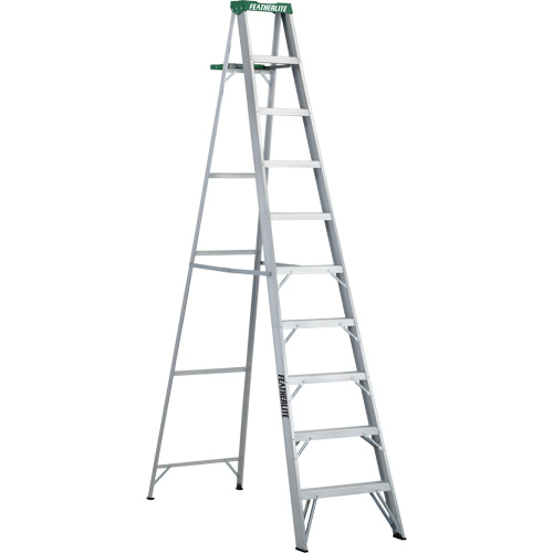 Commercial Duty Stepladders (2400 Series), 10', Aluminum, 225 lbs. Capacity, Type 2 Cintas