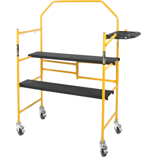 Jobsite Series 4' Safety Rail & Tool Shelf Scaffold Kit, Steel Frame, 49-1/2" D x 57-3/4" H Cintas