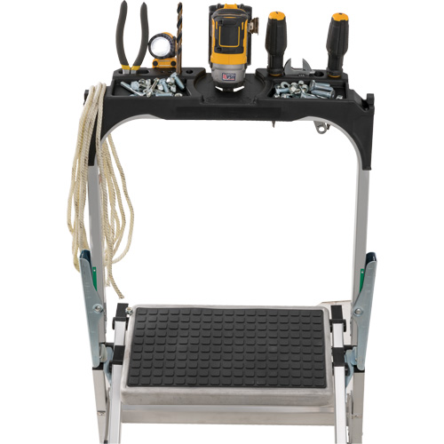 Tilt & Roll Step Stool Ladder, 3 Steps, 34" x 22" x 50.75" High Cintas