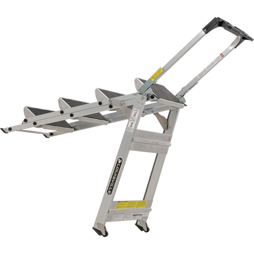 Tilt & Roll Step Stool Ladder, 4 Steps, 44.25" x 22.13" x 59" High Cintas