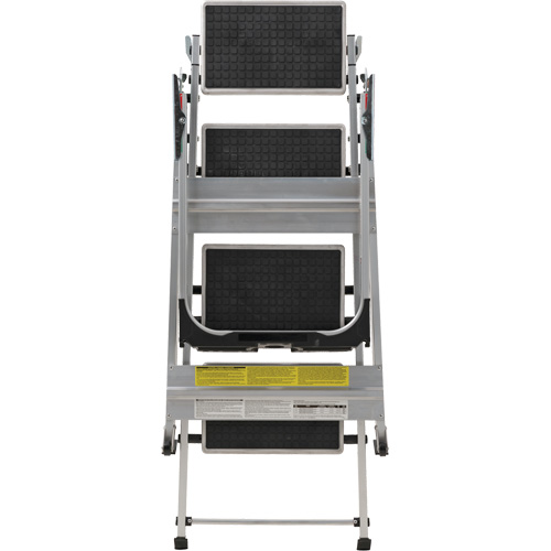 Tilt & Roll Step Stool Ladder, 4 Steps, 44.25" x 22.13" x 59" High Cintas