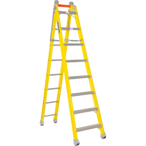 Step to Straight Ladder, 13.8', Fibreglass, 375 lbs., CSA Grade 1AA Cintas