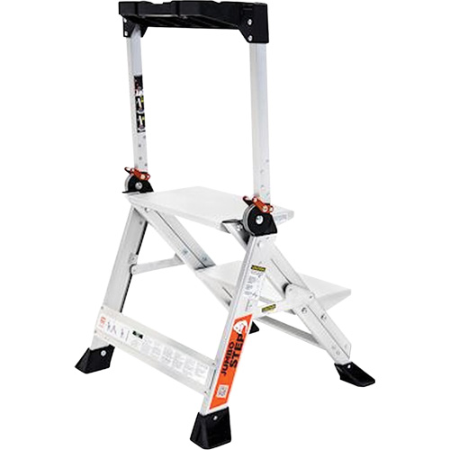 Jumbo Step Ladder, 1.5', Aluminum, 375 lbs. Capacity, Type 1AA Cintas