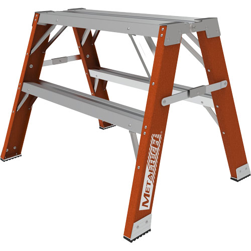 Buildman Step-up Workbench, 2' H x 33.5" W x 25.75" D, 300 lbs. Capacity, Fibreglass Cintas