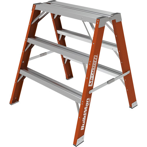 Buildman Step-up Workbench, 3' H x 34.75" W x 33.25" D, 300 lbs. Capacity, Fibreglass Cintas