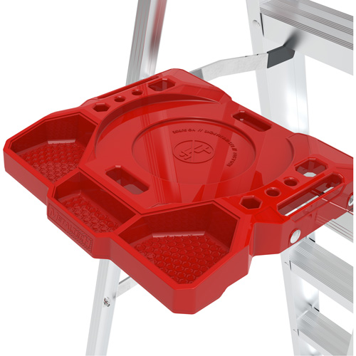 Step Ladder with Paint Tray, 5', Aluminum, 200 lbs. Capacity, Type 3 Cintas
